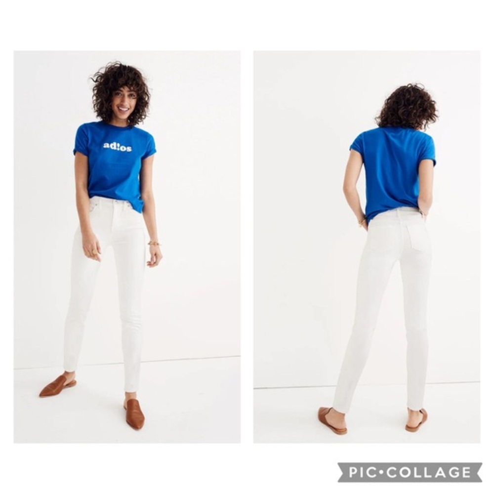 Madewell 9" High-Rise Skinny Jeans in Pure White Sz 25P